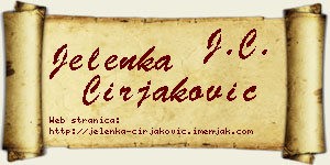 Jelenka Ćirjaković vizit kartica